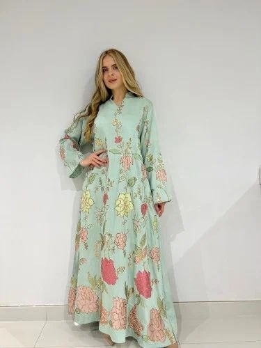 جلابية كويتي لون تيفني بترتر