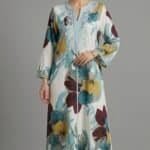 جلابيه بطابع زهور المودرن