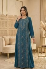 جلابيه ريون لون بترولي