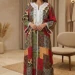 جلابيه طبعة الباتشورك احمر