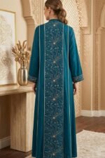 ⁦جلابيه ريون لون بترولي⁩ - الصورة ⁦2⁩