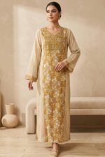 جلابيه مشجره اصفر